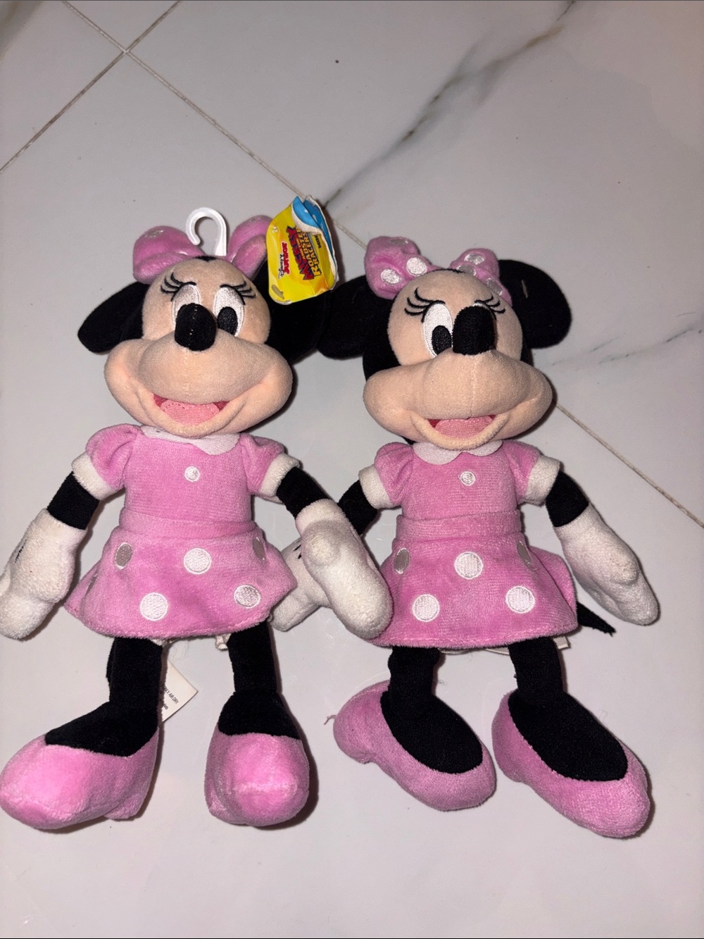Two Disney Minnie Mouse Pink Plush Toy - Soft Kids Stuffed Doll 9 in
